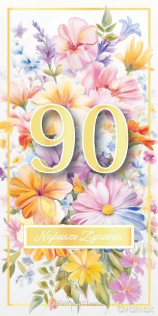 Karnet Urodziny 90