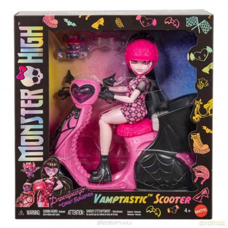 Monster High Wampirystyczny Skuter Lalka Draculaur