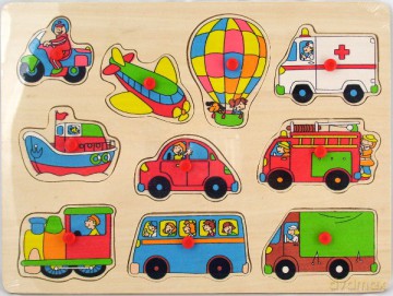 Brimarex Drewniane Puzzle Pojazdy [PUZZLE]