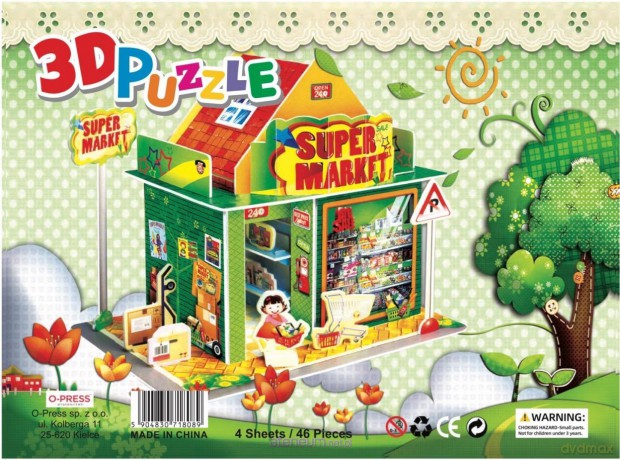O-PRESS 3D 46 el. Supermarket [PUZZLE]