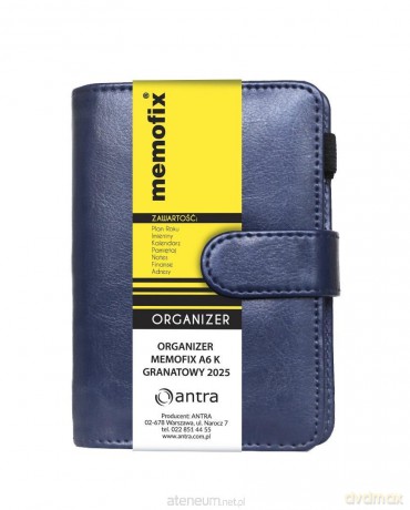 Organizer Memofix 2026 A6 K granat
