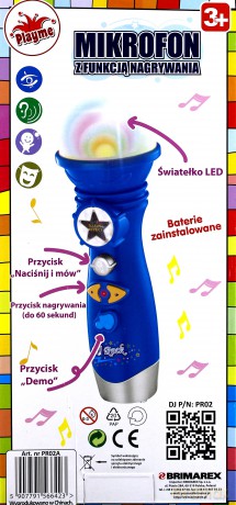 Brimarex Mikrofon Z Funkcją Nagrywania [ZABAWKA]