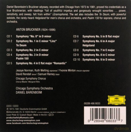 Daniel Barenboim: Anton Bruckner 10 Symphonies [10CD]
