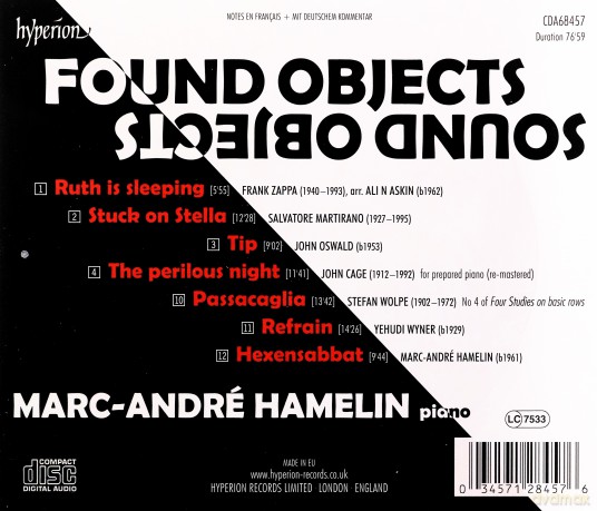 Marc-André Hamelin: Found Objects [CD]