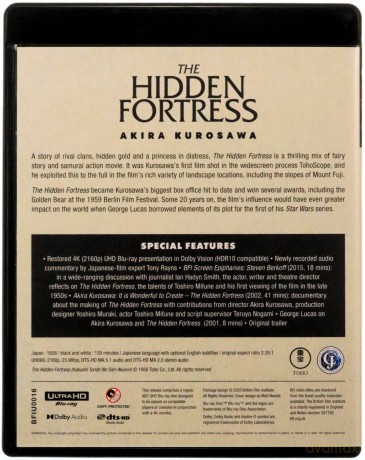 The Hidden Fortress (Ukryta forteca) [Blu-Ray 4K]