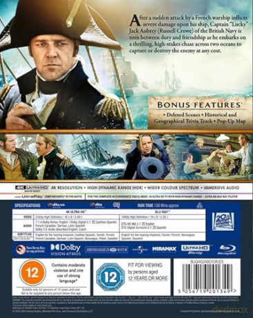 Pan i władca: Na krańcu świata (Master And Commander: The Far Side Of The World) [Blu-Ray 4K]+[Blu-Ray]