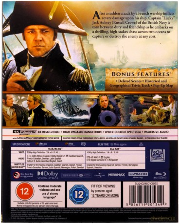 Pan i władca: Na krańcu świata (Master And Commander: The Far Side Of The World) [Blu-Ray 4K]+[Blu-Ray]
