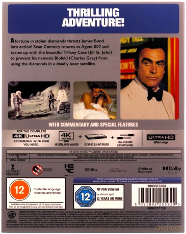 007 James Bond Diamonds Are Forever (Diamenty są wieczne) [Blu-Ray 4K]
