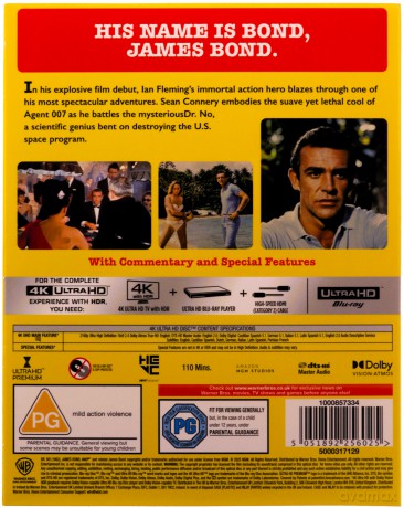 007 James Bond Dr No [Blu-Ray 4K]