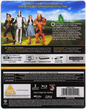 Czarnoksiężnik z Oz (The Wizard Of Oz) (steelbook) [Blu-Ray 4K]+[Blu-Ray]