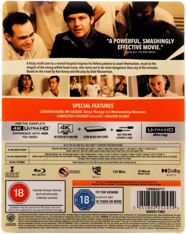 One Flew Over The Cuckoos Nest (Lot nad kukułczym gniazdem) (steelbook) [Blu-Ray 4K]+[Blu-ray]