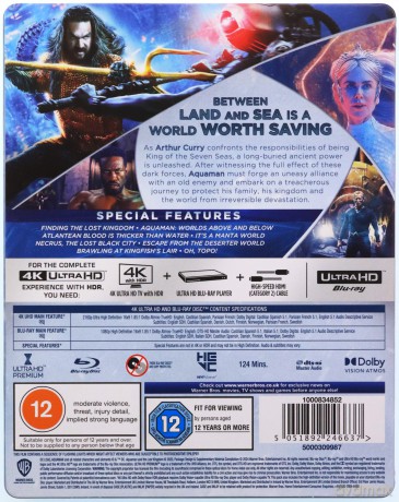 Aquaman 2 - Aquaman And The Lost Kingdom (Aquaman i zaginione królestwo) (Limited) (steelbook) [Blu-Ray 4K]+[Blu-Ray]