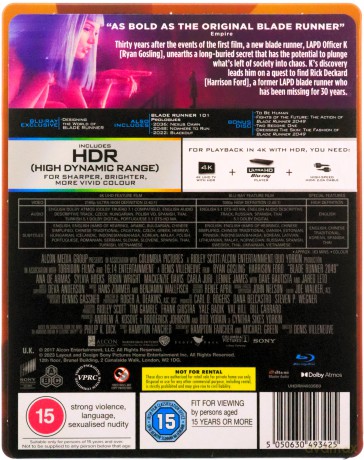 Blade Runner 2049 (Limited) (steelbook) [Blu-Ray 4K]+[2xBlu-Ray]
