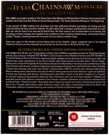 The Texas Chainsaw Massacre - The Beginning (Teksańska masakra piłą mechaniczną: Początek) [Blu-Ray 4K]