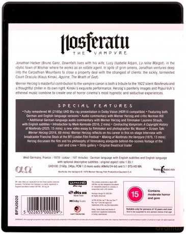 Nosferatu The Vampyre (Nosferatu - wampir) [Blu-Ray 4K]