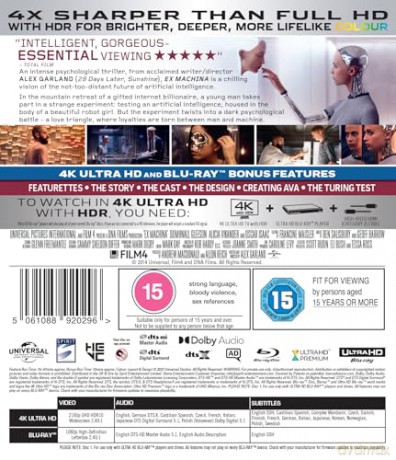 Ex Machina [Blu-Ray 4K]+[Blu-Ray]