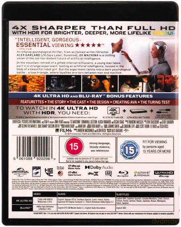 Ex Machina [Blu-Ray 4K]+[Blu-Ray]