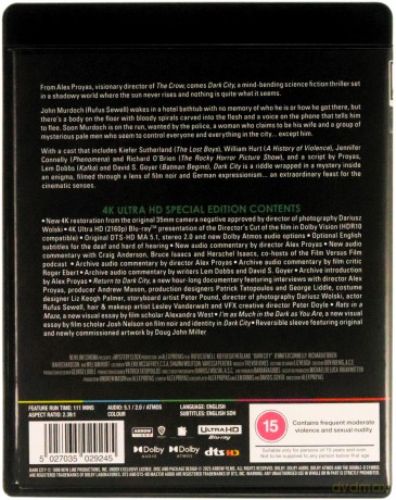 Dark City (Limited edition) (Mroczne miasto) [Blu-Ray 4K]