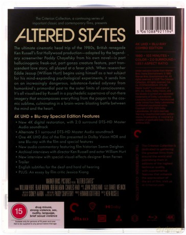 Altered States (Odmienne stany świadomości) [Blu-Ray 4K]+[Blu-Ray]