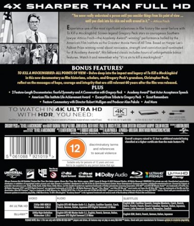 To Kill A Mockingbird (Zabić drozda) [Blu-Ray 4K]+[Blu-Ray]