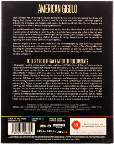 American Gigolo (Amerykański żigolak) (Limited) [Blu-Ray 4K]