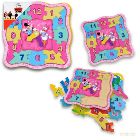 Brimarex Zegar Drewniany Minnie (Myszka Mini) Disney [ZABAWKA]