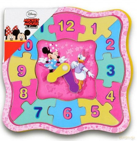 Brimarex Zegar Drewniany Minnie (Myszka Mini) Disney [ZABAWKA]