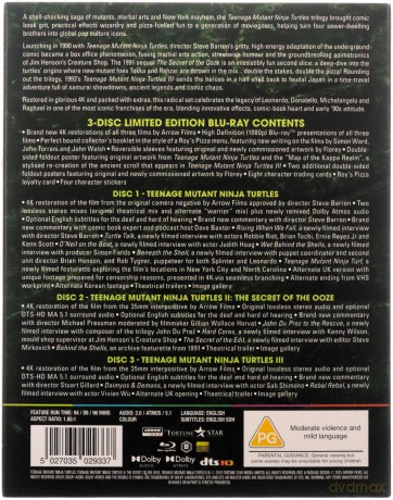 Teenage Mutant Ninja Turtles (Wojownicze Żółwie Ninja 1-3) Movie Collection [3xBlu-Ray]
