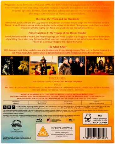 The Chronicles Of Narnia (The Lion, the Witch and the Wardrobe/ Prince Caspian and the Voyage of the Dawn Treader/ The Silver Chair) [4xBlu-Ray]
