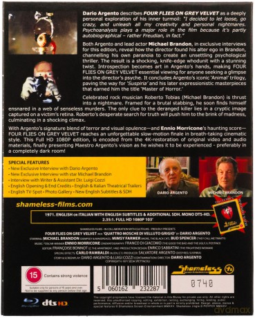 Four Flies On Grey Velvet (Cztery muchy na szarym aksamicie) [Blu-Ray]
