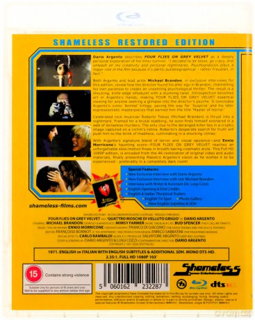 Four Flies On Grey Velvet (Cztery muchy na szarym aksamicie) [Blu-Ray]