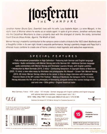 Nosferatu The Vampyre (Nosferatu - wampir) [Blu-Ray]