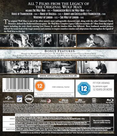 The Wolf Man Complete Legacy Collection (7 Films) [4xBlu-Ray]