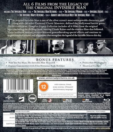 The Invisible Man - Complete Legacy Collection [Blu-Ray]