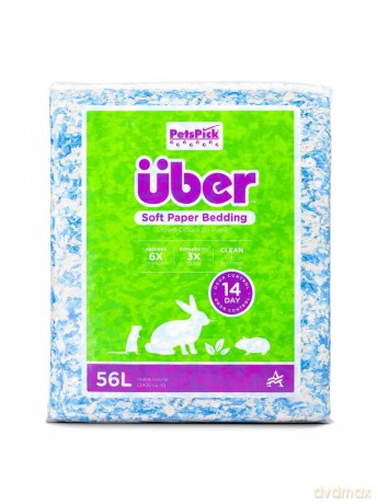 Über - Soft Paper Bedding 56l Blue/White - (45066)