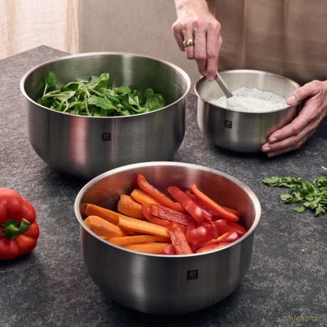 Zwilling - Prep Bowl Set - Silver - 3 pcs