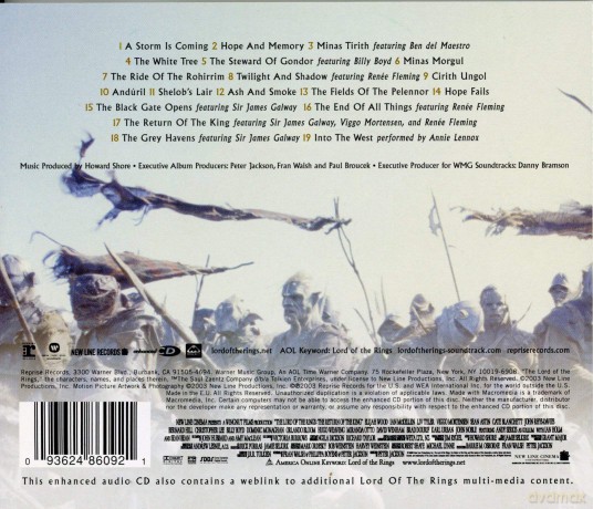 The Lord of the Rings: Return of the King [CD]