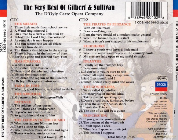 Gilbert and Sullivan: The Gold Collection [CD]