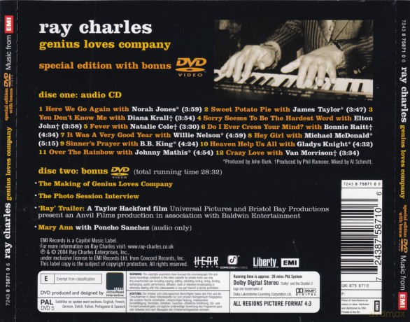 Ray Charles: Genius Loves Company [CD]