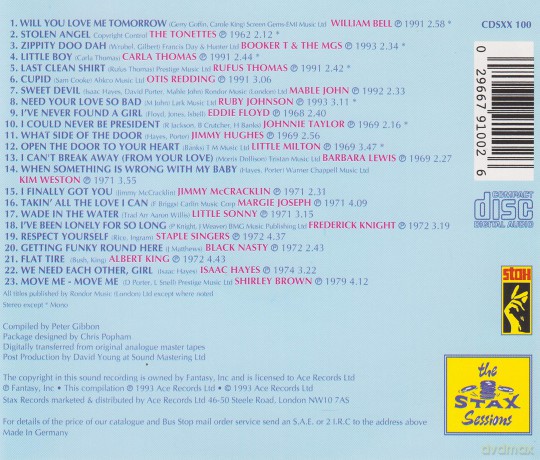 Stax-O-Soul: A Sampler Of Stax Trax [CD]