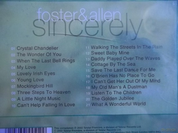 Foster and Allen: Sincerely [CD]
