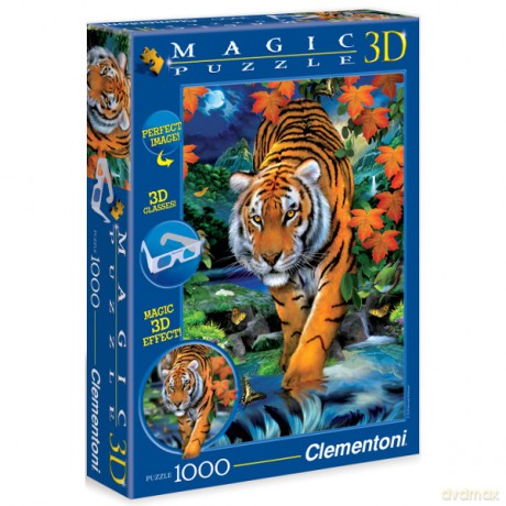 Clementoni 1000 El. 3d Tygrys [PUZZLE]