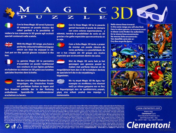 Clementoni 1000 El. Magic 3d Dinozaury [PUZZLE]