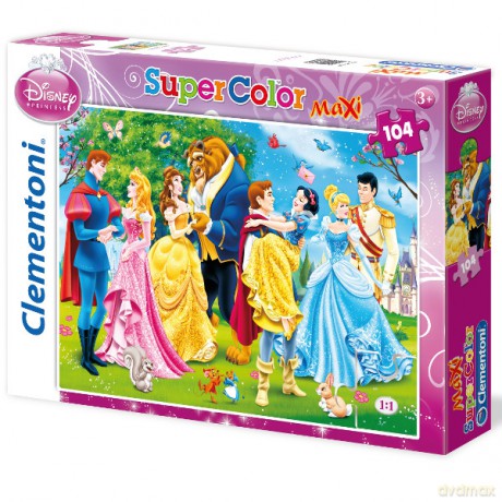 CLEMENTONI 104 el. Maxi Księżniczki [PUZZLE]