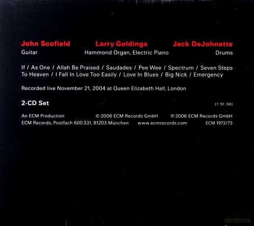 Trio Beyond:Dejohnette/Scofield/Goldings: Saudades [CD]