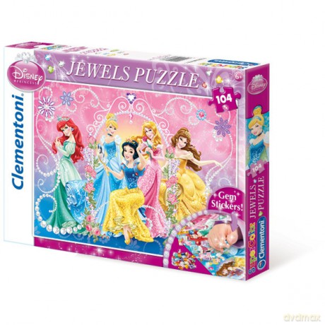 CLEMENTONI 104 el. Ozdoby Księżniczki [PUZZLE]