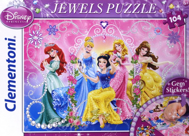 CLEMENTONI 104 el. Ozdoby Księżniczki [PUZZLE]