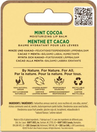 Burt's Bees LE Lip Balm - Blister - Mint Cocoa 0.15oz - Ltd Ed