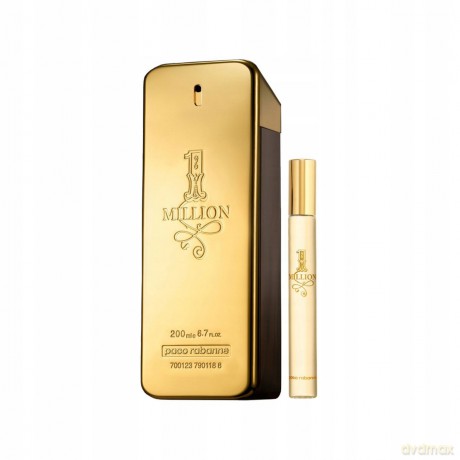 Paco Rabanne 1 Million 200ml EDT Spray / 10ml EDT Travel Spray - Giftset