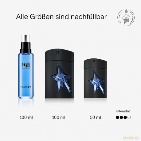 Thierry Mugler Angel Men 50ml EDT Spray in Rubber Flask